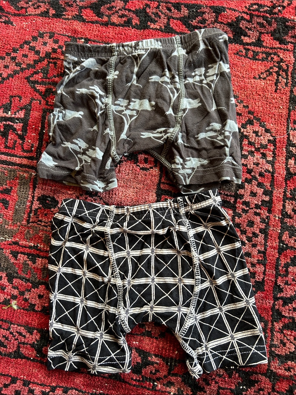 Kicker Pants boys Black Patterned Stretch Boxer Briefs - Pack of 2- 3t/4t